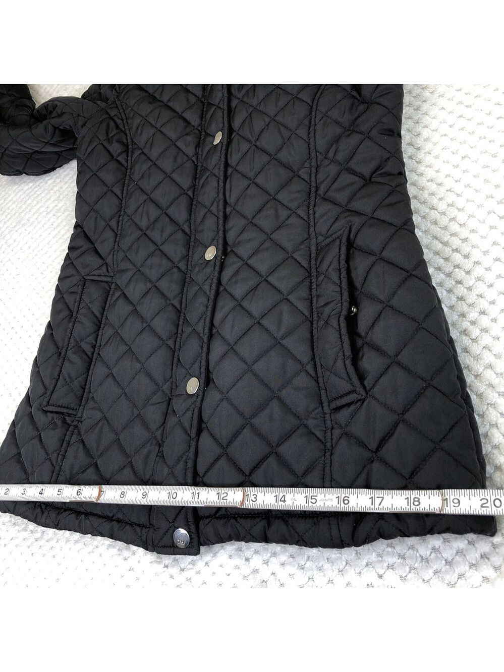 Size XS Tommy Hilfiger Women’s Quilted Puffer Jacket Lined Removable Hood CN - Picture 12 of 16